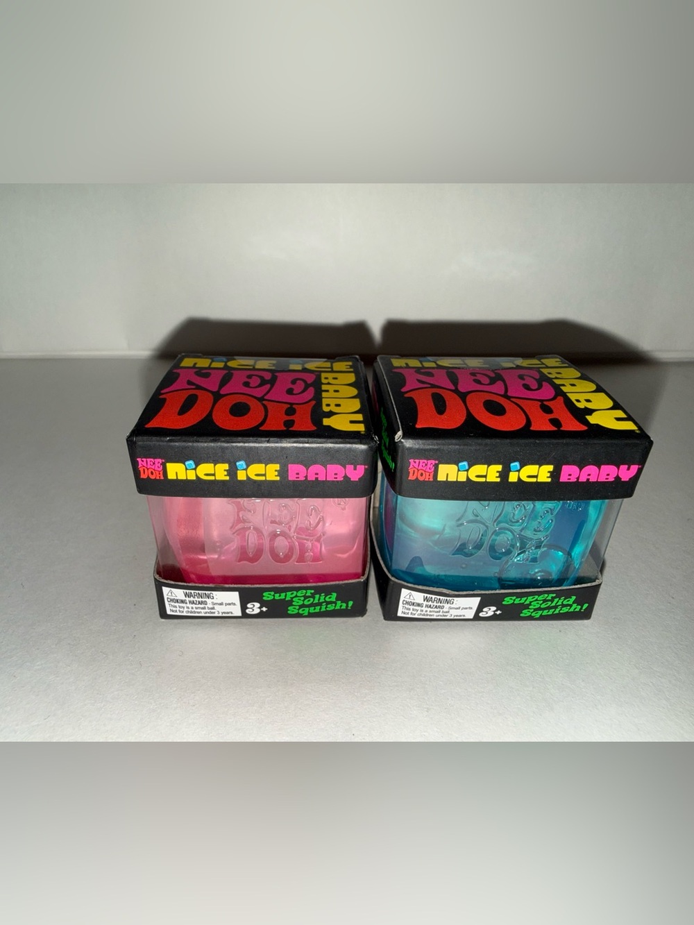 2 - New In Box Nee Doh Pink & Blue Nice Ice Baby - New in Box - 100% Authentic
